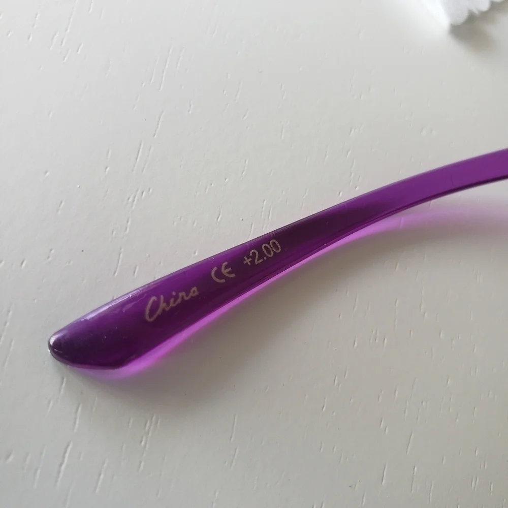 JOAN RIVERS HIGH TECH FLEX MAGNIFIER READING GLASSES PURPLE 2.0